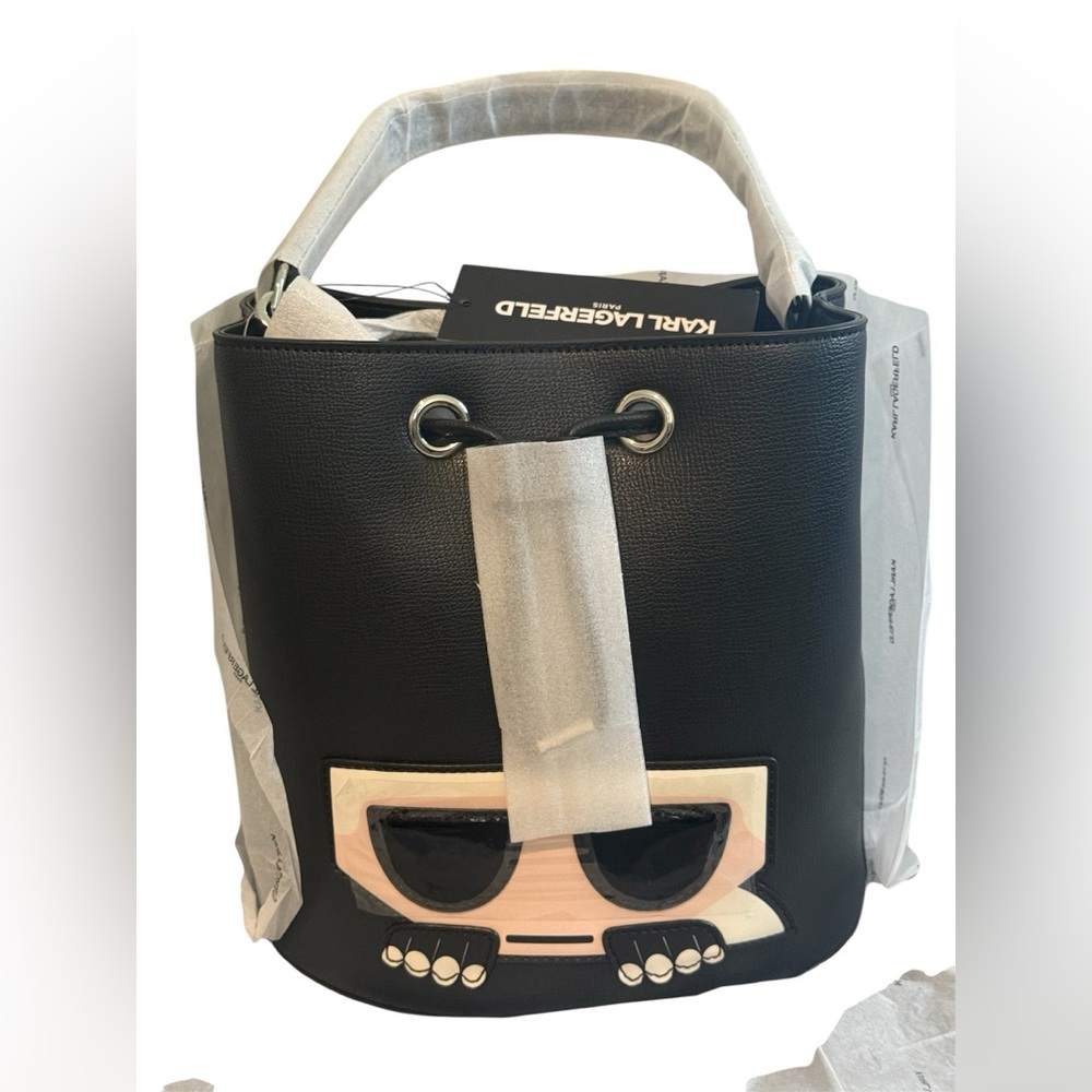 Karl Lagerfeld Paris Maybelle Logo Crossbody Bucket Bag